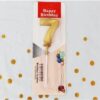 Metallic Golden Number 7 Candles for Anniversary Birthday Golden (7 Seventh Seven 7th 17 17th 27 27th 37 47 57 67)
